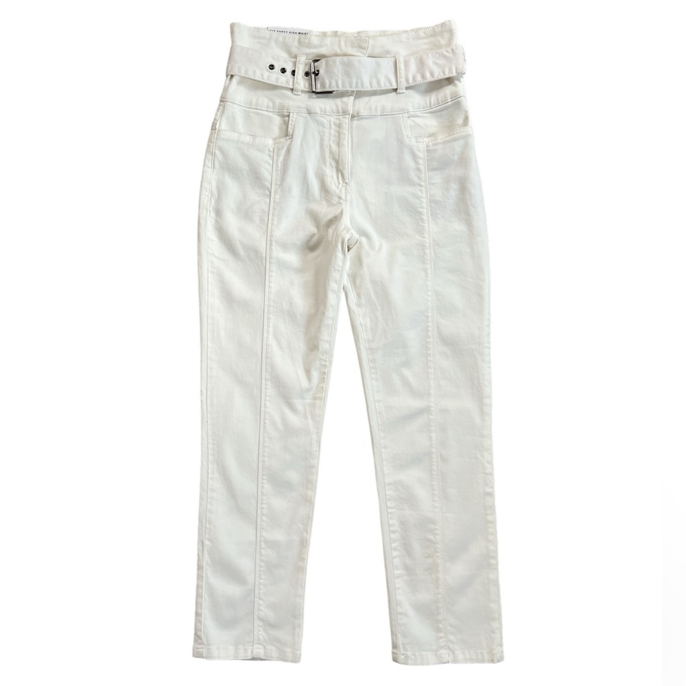 Zara‎ Off White The Fancy Slim Fit High Waist Casual Pants Size: 2 NEW